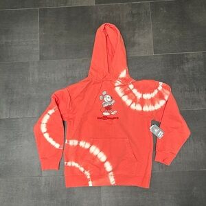 Disney Tie Dye Hoodie with Mickey Mouse Design